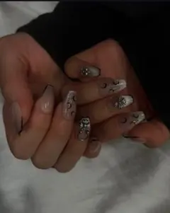 月&クロムモチーフ　ネイルチップ