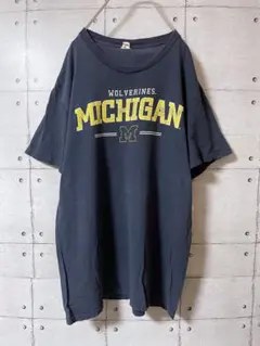 デルタ メンズ Tシャツ ネイビー カレッジ 海外古着