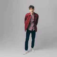 LACOSTE プレーン×バッファローチェックリバーシブルシャツアウター