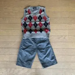【男の子フォーマル服】コムサイズム　ベスト&ズボン　セットアップ　120センチ
