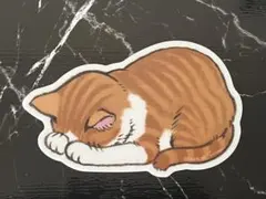 ごめん寝　猫　茶白　マウスパッド