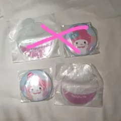 マイメロディ　PVCクリアケースつき缶バッジ　ぷにきゅきゅデザイン