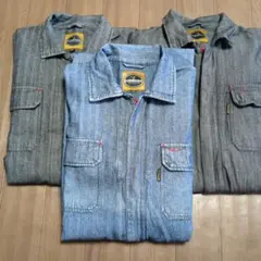 EVENRIVER デニム　つなぎ　 3L　ストライプ　3枚セット