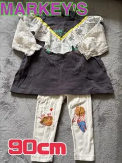 MARKEY'S レースフリルワンピース•フル丈レギンス セット　90cm