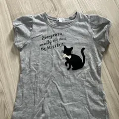 a.v.v 猫プリント 半袖Tシャツ グレーのサムネイル