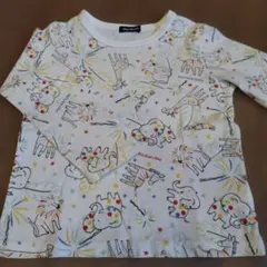 【匿名配送】Moujonjon　動物柄長袖Tシャツ　サイズ110