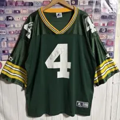 00s USA製NFLグリーンベイ・パッカーズBファーヴフットボールゲームシャツ NFLグリンベイ・パッカーズゲームシャツ ブレット・ファーヴ ファーブ