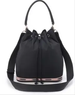レスポートサック アトリエ レオパード ショルダー ラフィア 巾着 現行品✨美品 LeSportsac - レスポートサック アトリエ レオパード ショルダー
