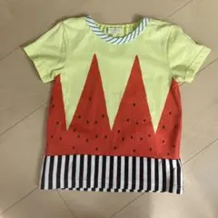 数回着用 ベイビーチアー　スイカTシャツ 100のサムネイル