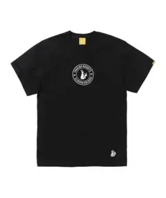 FR2 ロゴ サークルロゴ 兎 刺繍 Tシャツ 黒 L