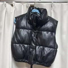 ZARA フェイクレザー ベスト M
