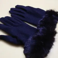 ファ付き手袋