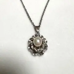 ミキモト 昭和初期 アンティーク 真珠 ネックレス M/KS/SILVER刻印のサムネイル