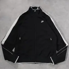 NIKE ナイキ トラックジャケット 古着 スウッシュ 刺繍 L 黒 19309