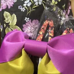 花柄 付け帯 下駄 Fサイズ