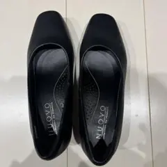 NUOVO ブラック スクエアトゥ パンプス