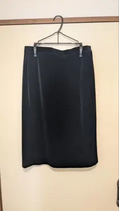 SCAPIA ブラック タイトスカート ベロア　コーデュロイ　13号