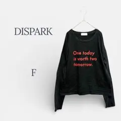 DISPARK WEGO カットソー 長袖 ロンT ブラック カジュアル F 黒