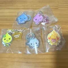 しずくちゃん　アクリルめじるしチャーム　めじるしアクセサリー　コンプリート