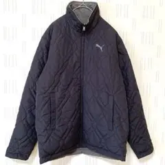 90s　プーマ　リバーシブル　キルティング　ブルゾン　ジャケット　中綿　刺繍ロゴ