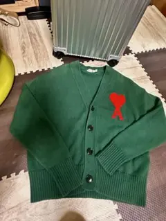 AMI Paris Ami de Coeur Cardigan Greenのサムネイル