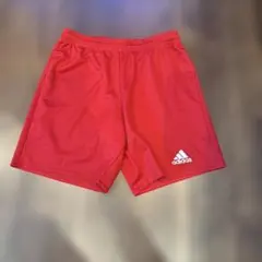 adidas climalite ハーフパンツ レッド 140