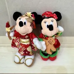 ディズニー ミニー ぬいぐるみバッジ 2体 まとめ売り
