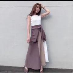 rienda Color Block Pleat