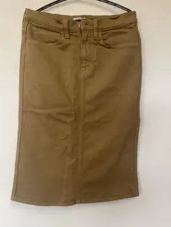 ドミンゴ【D.M.G】ミドル丈スカート　モカブラウンSサイズ