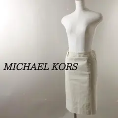 マイケルコースMICHAELKORSひざ下丈タイトスカートクリーム色2のサムネイル