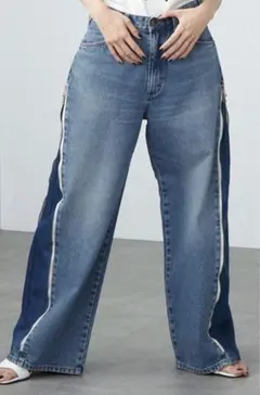 Wrangler/ラングラー リメイクサイドジップフレアージーンズ　Lサイズ