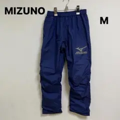 ミズノ ナイロンパンツ　M ネイビーブルー　トリコット起毛　シャカシャカパンツ