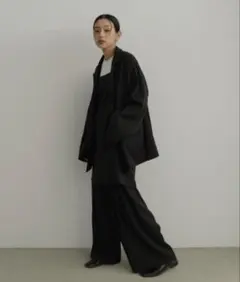 hellam TRツイルピンストライプ　ジャケット&ワイドパンツ　セットアップ