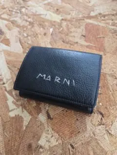 MARNI 財布 L字 ブラック メンディング刺繍 マルニ レザー ウォレット 