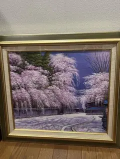 年末特価❣️大型絵画◆作者不詳『少女』油彩画Ｆ１０号 F10号 油彩画 「マヨルカ島のわたしの庭」 アレックス・ブーン 油絵 額