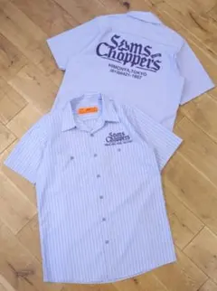 SAMS MOTORCYCLEワークシャツ試着のみサックスXL SAMS MOTORCYCLEワークシャツ試着のみサックスXL - メルカリ