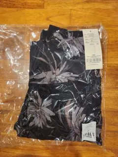 SUKALA】リブBigフラワープリントレギンス(M/ブラック)