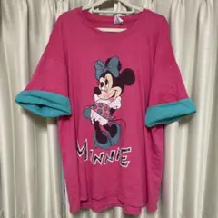 80s 90s USA製 ミニー ヴィンテージTシャツ ピンク Lサイズ 古着のサムネイル