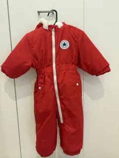 【12月16日まで】CONVERSE 赤　ジャンプスーツ　スキーウェア　80cm