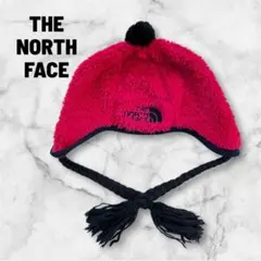 ノースフェイス キッズ フリース 耳当て付 ニット帽 ピンク フリーサイズ
