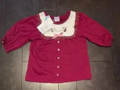 新品未開封 子供服 ブラウス 赤 長袖