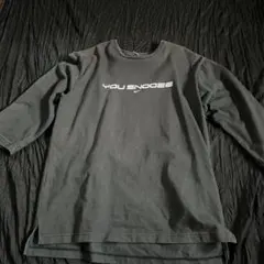 00s Nike ロンt カットソー 長袖 ロゴ y2k Mサイズ ブラック