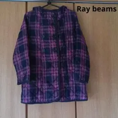 Ray beams キルティングコート ネイビーとピンクチェック