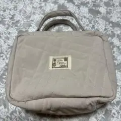 おむつポーチ　ベージュ キルティング　　　　NO-2