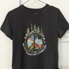 ダークグレー Tシャツ 平和のシンボル