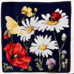 新品未使用 フェイラー ハンカチ 30×30 デイジー フィールド ブルー