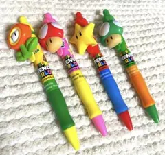 USJ限定　マリオ　アイテム　ボールペンセット　スター　キノコ　フラワー　グッズ