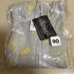 【新品・タグ付き】 ポケモン　ピカチュウ　パーカー　ジャケット　グレー　90㎝