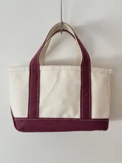 【超希少色】廃番 良品 ボルドー エルエルビーン ボートアンドトート ミニバッグ