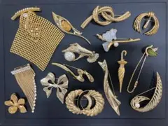 遺品整理 まとめ売り ブローチ Dior ゴールド 18K ヴィンテージ - メルカリ